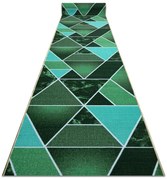 Protišmykový behúň TROJUHOLNÍKY zelený