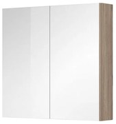 Mereo Mereo, Kúpeľňová galerka 80 cm, zrkadlová skrinka, 2x dvere, MER-CN717GD