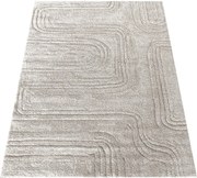DY Béžový koberec s geometrickým vzorom Serenity 01 Rozmer: 80x150 cm