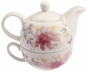 Porcelánová kanvička so šálkou Flower, 400 ml