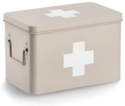 Zeller Present Lekárnička, kovový box na lieky, 2v1, béžová, MEDICINE XL 32x20x20