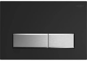 Mexen FENIX 09 - splachovacie tlačidlo pre Mexen Fenix, čierna matná / brúsená oceľ, 600997