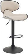 Barová stolička Las Vegas 2 - čierna podnož - Krémová