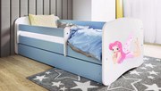 XXXLutz POSTEĽ PRE DETI A MLÁDEŽ 80/160 cm, modrá, biela MID.YOU - Detské izby - 00214200021R