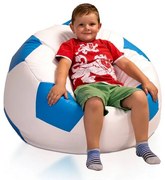 Sedací vak Futbal XXL (biela + modrá). Akcia -15%. Vlastná spoľahlivá doprava až k Vám domov. 1054532