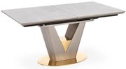 Rozkladací stôl Valentino 160/220x90cm Popolavý/Svetlý – Popolavý/Zlatá