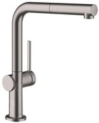 Hansgrohe M54, drezová batéria Talis s výsuvnou spŕškou, kartáčovaný čierny chróm, HAN-72808340