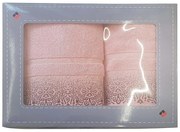 Súprava uterákov Arabesca ružová (500GSM)