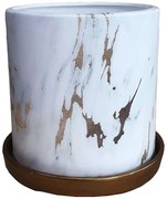 Kvetináč YS44149L ceramic Water Transfer Effect 15x15x1