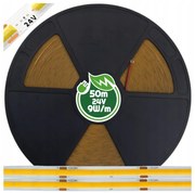 ECOLIGHT LED pásik 24V COB 9W/m 480LED 50m teplá biela WW