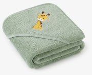 Goldea detská froté osuška s kapucňou - žirafa na šalvii 100 x 100 cm