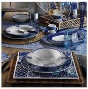 24-dielna jedálenská súprava, modrá, porcelán
