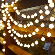 Brilagi - LED solárny dekoratívny svetelný reťazec BUBBLE 200×LED/8 funkcií, 20 m, IP65, teplá biela
