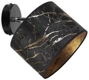 Bodové svietidlo Werona 3, 1x čierne textilné tienidlo so vzorom, (možnosť polohovania), g