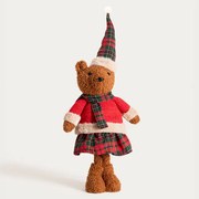 Vianočná dekorácia TARTAN medvedík 752254