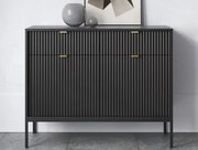 Komoda so zásuvkami Nova, čierna%