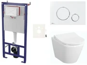 Cenovo zvýhodnený závesný WC set SAT do ľahkých stien / predstenová montáž + WC VitrA Integra SIKOSSINTRESU70K