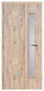 Doornite Interiérové dvere Verto, 80 L, 846 × 1 983 mm, fólia, ľavé, dub Hudson, presklené