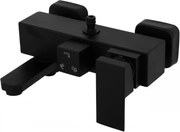 Erga Cube, sprchová batéria s vaňovým výtokom a horným pripojením sprchového stĺpu, 150 mm, čierna matná, ERG-YKA-BW.CB-BLK