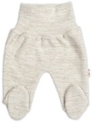 Pletené dojčenské polodupačky Hand Made, Baby Nellys, jasno béžové 56 (1-2m)