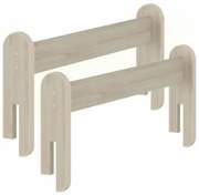 Odnímateľná zábrana k detskej posteli MAX - 1x dlhá + 1x krátka - svetlý dub - 195 cm