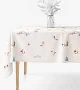 Goldea hranatý obrus 100% bavlnené plátno - zimné radovánky 80 x 80 cm