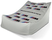 Sablio Sedací vak Lounge MPERFORMANCE biely vzor - 80 x 95 x 50 cm