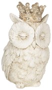 Dekorácia sova s ​​korunkou - 7 * 7 * 12 cm