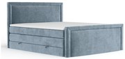 Modrá boxspring posteľ s úložným priestorom 180x200 cm Lavenda – Maison de Rêve