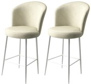 Súprava barových stoličiek Alte Cream and White, 2 ks, 2 ks