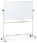 Mobilná otočná magnetická tabuľa, lakovaný povrch, 1500 x 900 mm