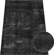 Čierny shaggy koberec Rabbit 62 BLACK – obdĺžnikový Rozmer: 80x150 cm