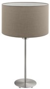 Eglo - LED Stolná lampa TUNJA 1xE27/60W/230V 38,5 cm matný chróm/taupe