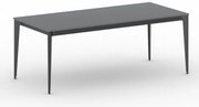 Rokovací kancelársky stôl PRIMO ACTION, 200x90 cm, čierna podnož, grafit