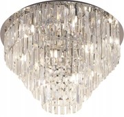 Krásny krištáľový luster nad elegantný stôl v jedálni Monaco