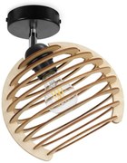 Bodové svietidlo Timber, 1x drevené tienidlo, n