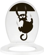 BISK Erga Iris, toaletné WC sedátko z polypropylénu, biela so vzorom Mačka, ERG-07992