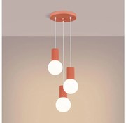 Sollux SL.1755 - Luster na lanku HALO 3xG9/8W/230V pr. 25 cm ružová