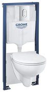 Cenovo zvýhodnený závesný WC set GROHE do ľahkých stien / predstenová montáž + WC GROHE Bau Ceramic G394180001