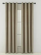Zamatové zatemňovacie závesy Cesar prírodné - 140 x 160 cm (2ks) - krúžky