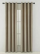 Zamatové zatemňovacie závesy Cesar prírodné - 140 x 180 cm (2ks) - krúžky