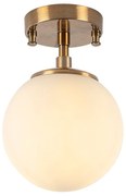 Biele/v mosadznej farbe stropné svietidlo so skleneným tienidlom ø 15 cm Atmaca – Opviq lights