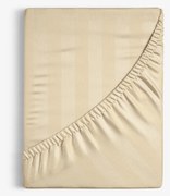 Goldea damašková napínacia plachta - zlaté prúžky so saténovým leskom 80 x 200 cm