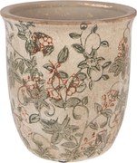 Béžový keramický obal na kvetináč s kvetmi Margaus M - Ø 15*15 cm