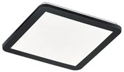 Štvorcové stropné svietidlo čierne 30 cm vrátane LED 3-stupňové stmievateľné IP44 - Lope