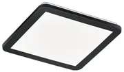 Štvorcové stropné svietidlo čierne 30 cm vrátane LED 3-stupňové stmievateľné IP44 - Lope