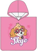 Dievčenské plážové pončo Labková patrola - motív Ready to relax! - 100% bavlna - 50 × 115 cm - pre deti od 3 do 6 rokov