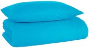 Bavlnené jednofarebné posteľné obliečky - tyrkysové - 100% bavlna renforcé - 70 x 90 cm + 140 x 200 cm