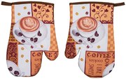 Sada 2 hnedých chňapiek s magnetom COFFEE FROTH