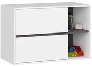 Skrinka pod umývadlo VAMI W90 2SZ biela / grafitová